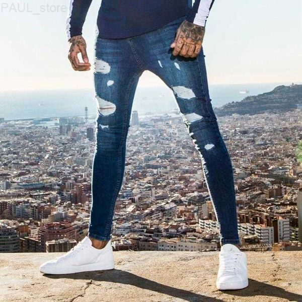 men's jeans ripped casual solid color washed autumn fashion slim-fit buttoned mid-waist denim pencil pants l230724, Blue
men's jeans ripped casual solid color washed autumn fashion slim-fit buttoned mid-waist denim pencil pants l230724, Blue