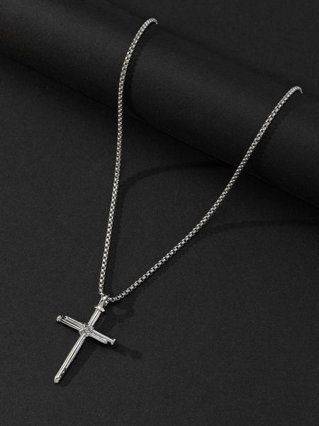 men's accessories fashionable and popular men cross charm necklace alloy for jewelry gift and for a stylish look, Silver
men's accessories fashionable and popular men cross charm necklace alloy for jewelry gift and for a stylish look, Silver