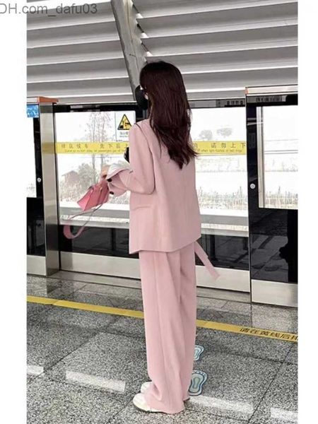 women's two piece pants set design sense strap suit jacket 2023 spring/summer new casual set women's two piece set women's se, White
women's two piece pants set design sense strap suit jacket 2023 spring/summer new casual set women's two piece set women's se, White