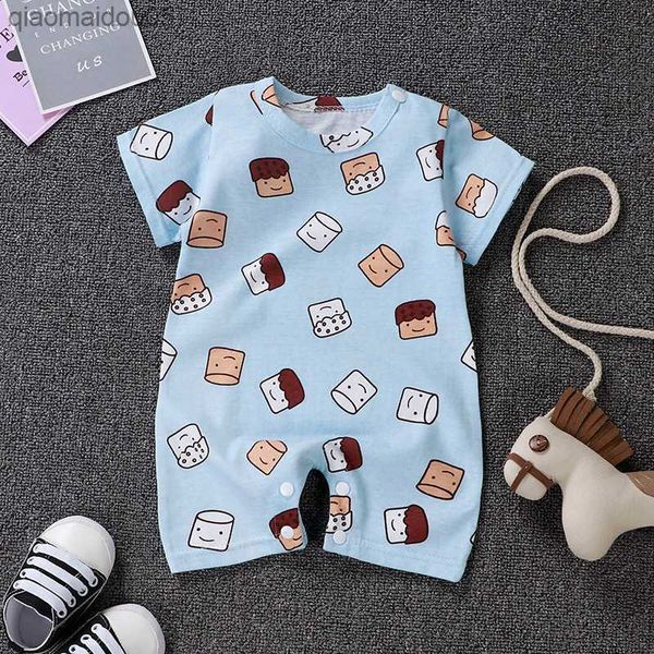 0-2 years baby cotton rompers newborn infant toddder pajama romper baby boy baby girls summer clothes one piece jumpsuit l230712, Blue
0-2 years baby cotton rompers newborn infant toddder pajama romper baby boy baby girls summer clothes one piece jumpsuit l230712, Blue