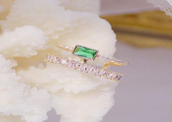 cluster rings bohemia emerald green crystal women ring double layer transparent zircon elegant bijoux engagement finger christmas 2761803, Golden;silver
cluster rings bohemia emerald green crystal women ring double layer transparent zircon elegant bijoux engagement finger christmas 2761803, Golden;silver