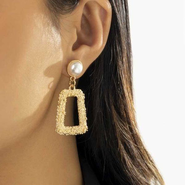 pearl earrings women earring party jewelry gold earrings, Golden