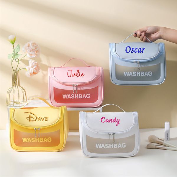 cosmetic bags cases pu pvc colorful bag personalized embroidered name translucent portable travel wash waterproof cosmetics storage 230724
cosmetic bags cases pu pvc colorful bag personalized embroidered name translucent portable travel wash waterproof cosmetics storage 230724