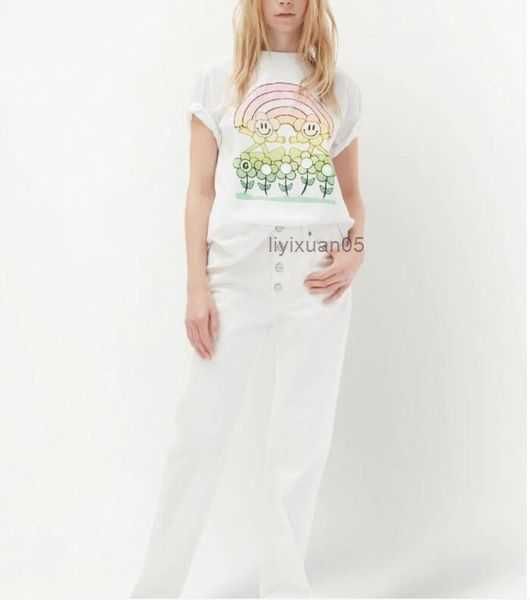 23ss new ganni women quality t shirt beach tees versatile smiling face print round neck casual loose pullover short sleeve t-shirt clothing, White
23ss new ganni women quality t shirt beach tees versatile smiling face print round neck casual loose pullover short sleeve t-shirt clothing, White