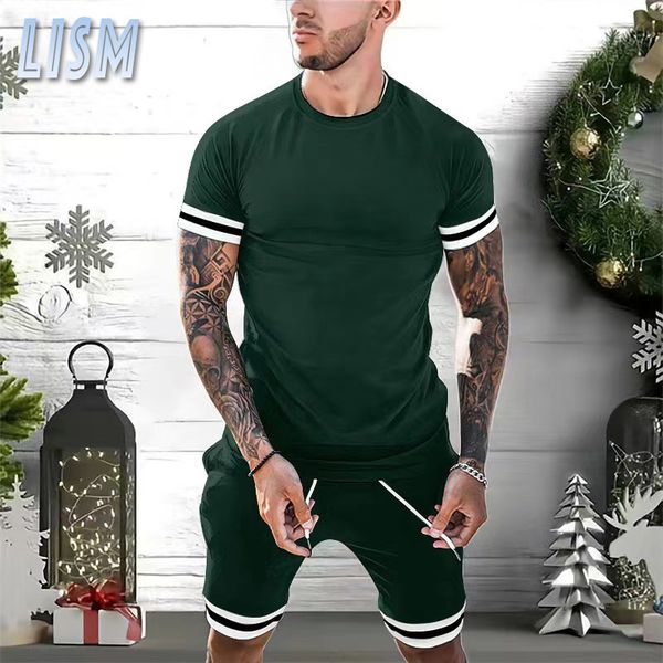 mens tracksuits lism two piece set summer casual tshirt and shorts striped athletic suits fashion short sleeve 230724, Gray
mens tracksuits lism two piece set summer casual tshirt and shorts striped athletic suits fashion short sleeve 230724, Gray