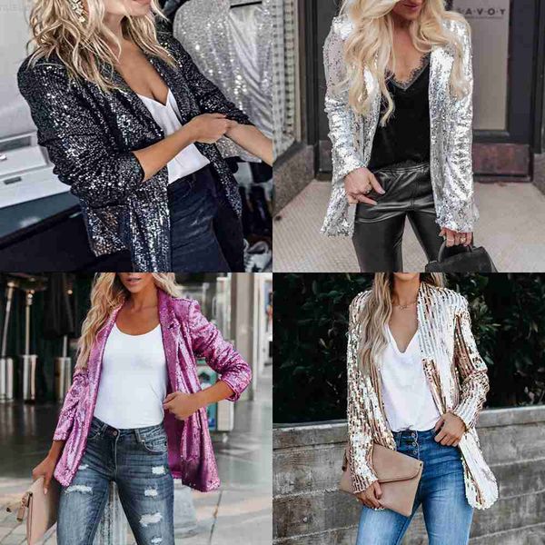 women's suits blazers women's fashion color contrast sequin coat female multicolor commute blazers female multicolor open stitch z, White;black
women's suits blazers women's fashion color contrast sequin coat female multicolor commute blazers female multicolor open stitch z, White;black