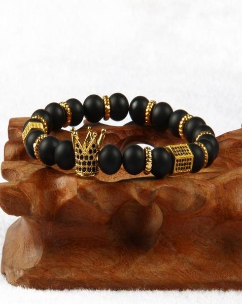 1pcs jewelry micro inlay cz beads crown bracelets with 8mm stone beads beaded bracelet gift for men4588452, Golden;silver
1pcs jewelry micro inlay cz beads crown bracelets with 8mm stone beads beaded bracelet gift for men4588452, Golden;silver