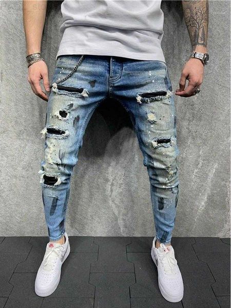 men's jeans 2021 slim ripped painted patch beggar pants jumbo hip hop size s-4xl l230724, Blue
men's jeans 2021 slim ripped painted patch beggar pants jumbo hip hop size s-4xl l230724, Blue
