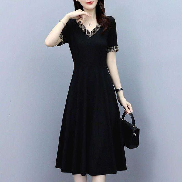 elegant high school long l western style slimming v neck short sleeve dress for women, Black;gray
elegant high school long l western style slimming v neck short sleeve dress for women, Black;gray