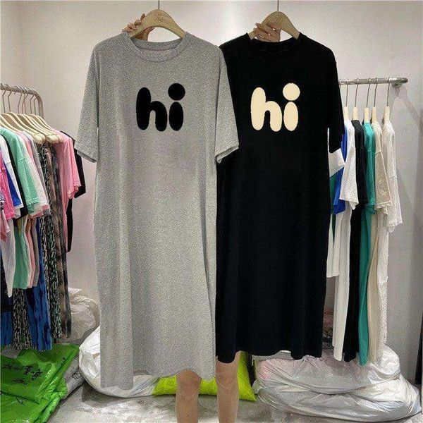 summer style slit letter print knee length loose large size short sleeved t shirt dress for women, Black;gray
summer style slit letter print knee length loose large size short sleeved t shirt dress for women, Black;gray