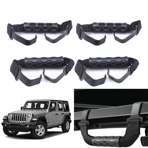 4 pieces front rear sport bar grab handles, black plastic roof roll bars fit for jeep wrangler jl 2018-2020 82215523
4 pieces front rear sport bar grab handles, black plastic roof roll bars fit for jeep wrangler jl 2018-2020 82215523