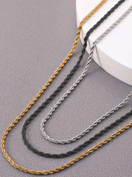 men's accessories 3pcs/set men minimalist chain necklace for jewelry gift and party, Silver
men's accessories 3pcs/set men minimalist chain necklace for jewelry gift and party, Silver