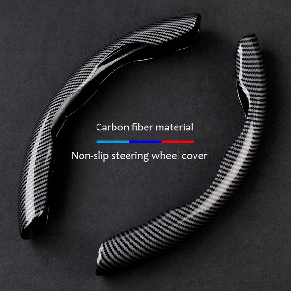 new 2 halves car steering wheel cover 38cm 15inch carbon black fiber silicone steering wheel booster cover anti-skid accessories
new 2 halves car steering wheel cover 38cm 15inch carbon black fiber silicone steering wheel booster cover anti-skid accessories