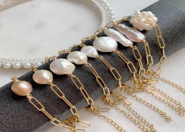 charm bracelets natural freshwate pearl bracelet gold color stainless steel chain irregular baroque for women wedding partycharm2345784, Golden;silver
charm bracelets natural freshwate pearl bracelet gold color stainless steel chain irregular baroque for women wedding partycharm2345784, Golden;silver