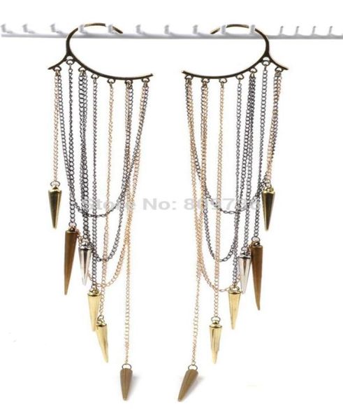 whole 6pcs cool rock punk rivets spike long tassels ear cuff wrap no piercing earring new jewelry 4987283, Silver
whole 6pcs cool rock punk rivets spike long tassels ear cuff wrap no piercing earring new jewelry 4987283, Silver