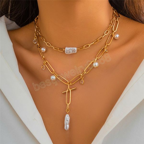 multilayer pearl pendant choker necklace for women elegant clavicle chain aesthetic jewelry wed accessories, Golden;silver
multilayer pearl pendant choker necklace for women elegant clavicle chain aesthetic jewelry wed accessories, Golden;silver