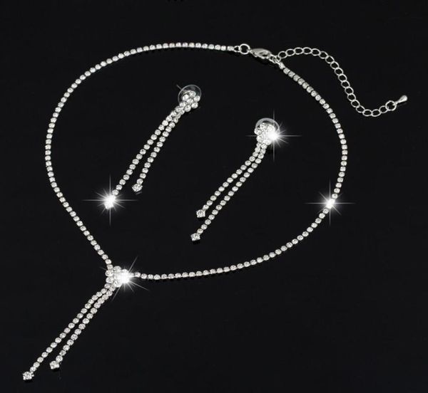 new wedding jewellery set austrian crystal bridal jewelry sets for women long tassel statement necklaceearrings set8846808, Silver
new wedding jewellery set austrian crystal bridal jewelry sets for women long tassel statement necklaceearrings set8846808, Silver