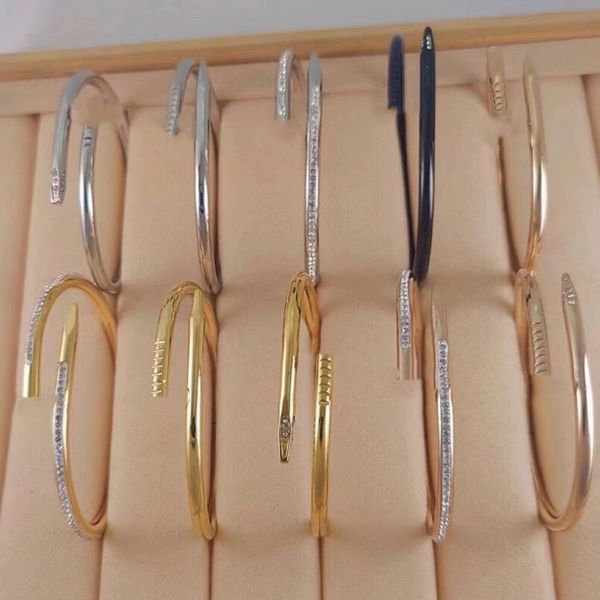 designer gold bracelet nail bracelet couple bangles for women mens stainless steel alloy pulseras plated gold silver rose charm jewelry diam, Golden;silver
designer gold bracelet nail bracelet couple bangles for women mens stainless steel alloy pulseras plated gold silver rose charm jewelry diam, Golden;silver