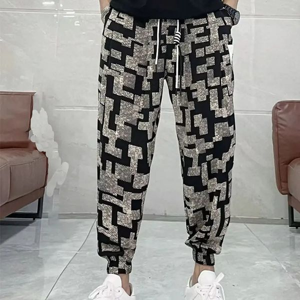 men's pants design sense fashion trend casual cropped trendy brand ruffian handsome loose harlan thin sweatpants 230724, Black
men's pants design sense fashion trend casual cropped trendy brand ruffian handsome loose harlan thin sweatpants 230724, Black