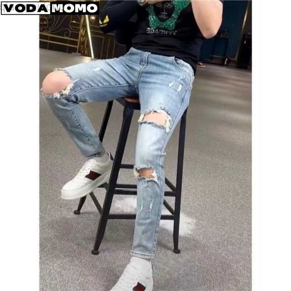 men's jeans men stretch skinny denim ripped jeans quality men classic luxury brand denim pants men street slim fit jeans pantnes hombre, Blue
men's jeans men stretch skinny denim ripped jeans quality men classic luxury brand denim pants men street slim fit jeans pantnes hombre, Blue