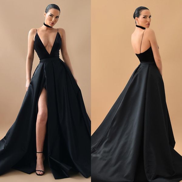 elegant black a line prom dresses plunging v neck velvet evening dress pleats slit formal long special occasion party dress
elegant black a line prom dresses plunging v neck velvet evening dress pleats slit formal long special occasion party dress