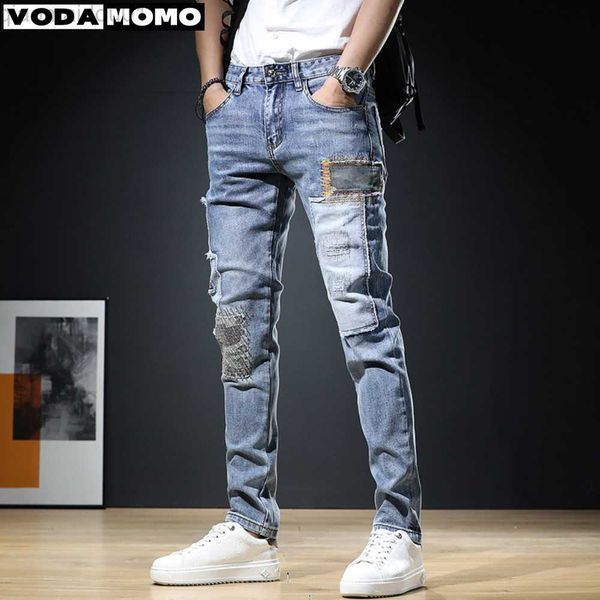 men's jeans summer men jeans pantnes hombre regular fit pants streetwear casual blue patches patchwork jean mens clothing denim trouser
men's jeans summer men jeans pantnes hombre regular fit pants streetwear casual blue patches patchwork jean mens clothing denim trouser