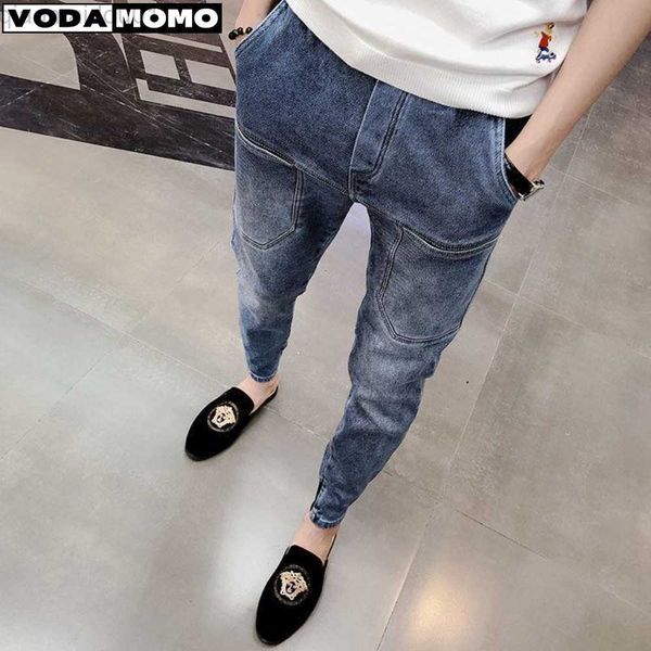 men's jeans 2023 new men's stretch ankle length jeans fashion casual cotton slim fit denim pants korean trousers male brand cloth, Blue
men's jeans 2023 new men's stretch ankle length jeans fashion casual cotton slim fit denim pants korean trousers male brand cloth, Blue