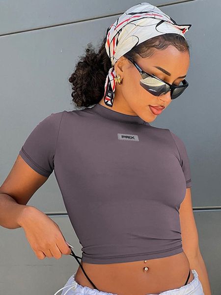 womens tshirt hugcitar letter print o neck short sleeve slim crop spring summer women fashion y2k streetwear causal tees 230724, White
womens tshirt hugcitar letter print o neck short sleeve slim crop spring summer women fashion y2k streetwear causal tees 230724, White