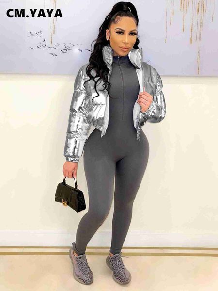 women's jackets cm.yaya ins women bright gilding zipper fly long sleeve slim parkas jacket thick warm winter fashion outwear 2022 jacke, Black;brown
women's jackets cm.yaya ins women bright gilding zipper fly long sleeve slim parkas jacket thick warm winter fashion outwear 2022 jacke, Black;brown
