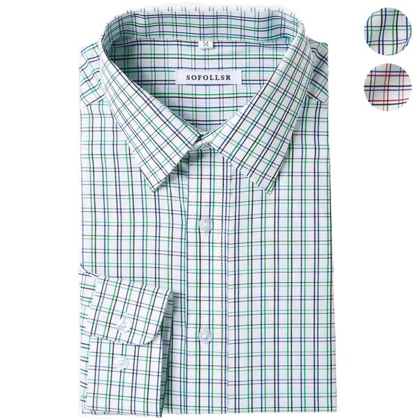 men's casual shirts cotton dress for men spring and summer long sleeve button wear 2023 fashion daily soft plaid shirt 230724, White;black
men's casual shirts cotton dress for men spring and summer long sleeve button wear 2023 fashion daily soft plaid shirt 230724, White;black