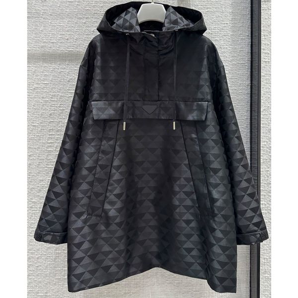 7.24 fashion triangle print hooded drawstring long sleeve hook & loop cuffs loose casual jacket women, Black;brown
7.24 fashion triangle print hooded drawstring long sleeve hook & loop cuffs loose casual jacket women, Black;brown