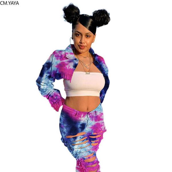 women's jackets cm.yaya autumn tie dye women long sleeve mini denim coat fashion lady jackets l230724, Black;brown
women's jackets cm.yaya autumn tie dye women long sleeve mini denim coat fashion lady jackets l230724, Black;brown