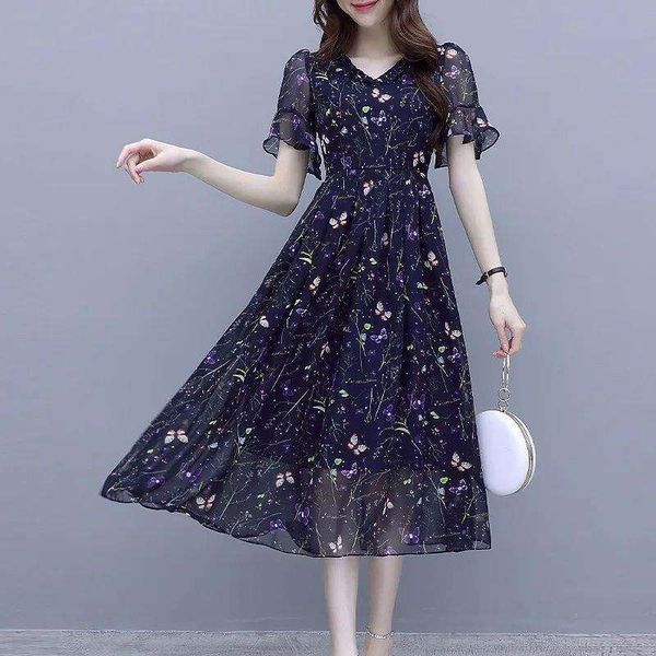 l size womens clothing fashionable summer waist slim floral long dress fit belly fat chiffon, Black;gray
l size womens clothing fashionable summer waist slim floral long dress fit belly fat chiffon, Black;gray