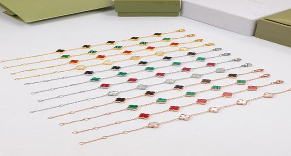 women 2019 whole bracelet new small paragraph clover fiveflower bracelet stainless steel multicolor korean jewelry designer7460278, Black
women 2019 whole bracelet new small paragraph clover fiveflower bracelet stainless steel multicolor korean jewelry designer7460278, Black