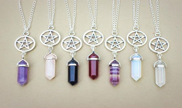 stone necklace pendant bullet hexagonal point pendulum column reiki healing chakra jewelry natural stone quartz pendant necklace1132030, Silver
stone necklace pendant bullet hexagonal point pendulum column reiki healing chakra jewelry natural stone quartz pendant necklace1132030, Silver
