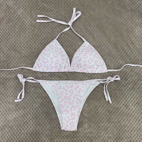 bikini designer swimwear swimsuit bathing suitwomen's printed leopard print pink lace up small chest triangle bikiniss, White;black
bikini designer swimwear swimsuit bathing suitwomen's printed leopard print pink lace up small chest triangle bikiniss, White;black