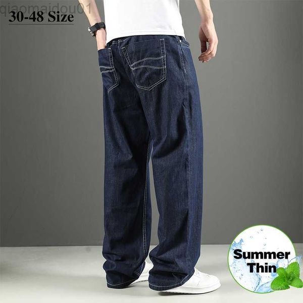 men's jeans plus size 44 46 48 summer thin jeans men's baggy wide-leg pants 100% cotton comfortable classic straight casual denim, Blue
men's jeans plus size 44 46 48 summer thin jeans men's baggy wide-leg pants 100% cotton comfortable classic straight casual denim, Blue