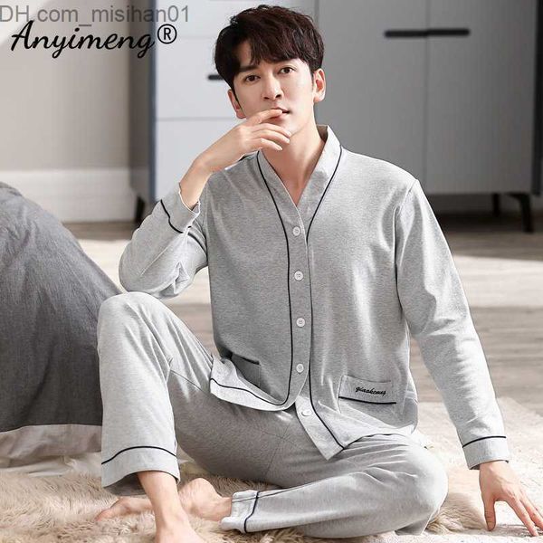 men's sleepwear plus size 4xl men's pajamas autumn fashion new men's casual pajamas soft cotton grey plain cardigan pajamas z, Black;brown
men's sleepwear plus size 4xl men's pajamas autumn fashion new men's casual pajamas soft cotton grey plain cardigan pajamas z, Black;brown