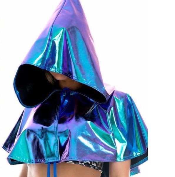metallic shiny hooded cloak christmas halloween party sparkle holographic mini hood cape gothic cowl hat cosplay accessory women men gold si, Silver
metallic shiny hooded cloak christmas halloween party sparkle holographic mini hood cape gothic cowl hat cosplay accessory women men gold si, Silver