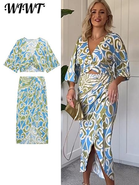 two piece dress women floral printed blouse skirt set summer knot v neck half sleeve slim casual vintage female crop 2 pieces 230724, White
two piece dress women floral printed blouse skirt set summer knot v neck half sleeve slim casual vintage female crop 2 pieces 230724, White