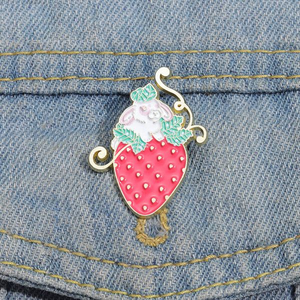 strawberry bunny enamel pins cute white rabbit custom brooches lapel badges cartoon animal funny jewelry gift for kids friends, Blue
strawberry bunny enamel pins cute white rabbit custom brooches lapel badges cartoon animal funny jewelry gift for kids friends, Blue