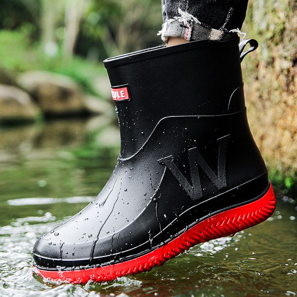 dress shoes mens rain boots slip on waterproof rubber work mud durable nonslip garden for farming gardening fishing p230721, Black
dress shoes mens rain boots slip on waterproof rubber work mud durable nonslip garden for farming gardening fishing p230721, Black