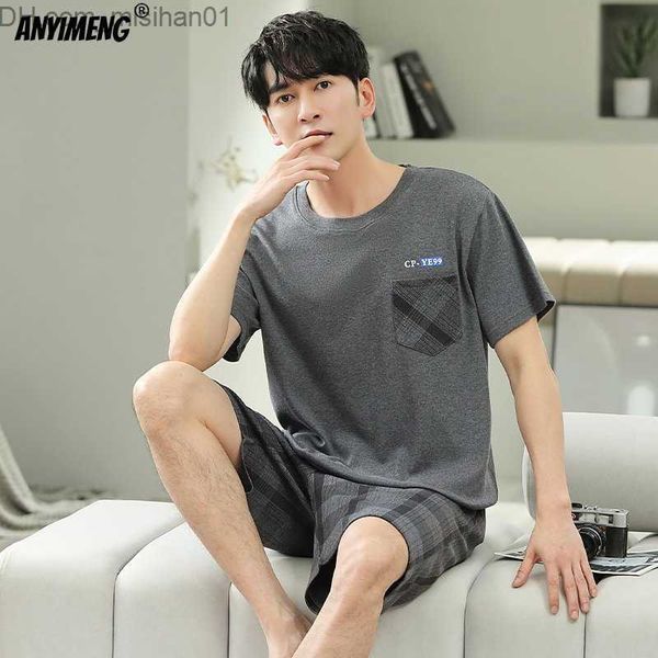 men's sleepwear l-5xl plus size summer cotton pajamas suitable for men's elegant pajamas fashionable men's casual lounge set, Black;brown
men's sleepwear l-5xl plus size summer cotton pajamas suitable for men's elegant pajamas fashionable men's casual lounge set, Black;brown