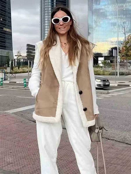 women's jackets klkxmyt traf fur vest women faux sheepskin waistcoat chic lady fleece warm vest woman sleeveless jacket autumn winter c, Black;brown
women's jackets klkxmyt traf fur vest women faux sheepskin waistcoat chic lady fleece warm vest woman sleeveless jacket autumn winter c, Black;brown