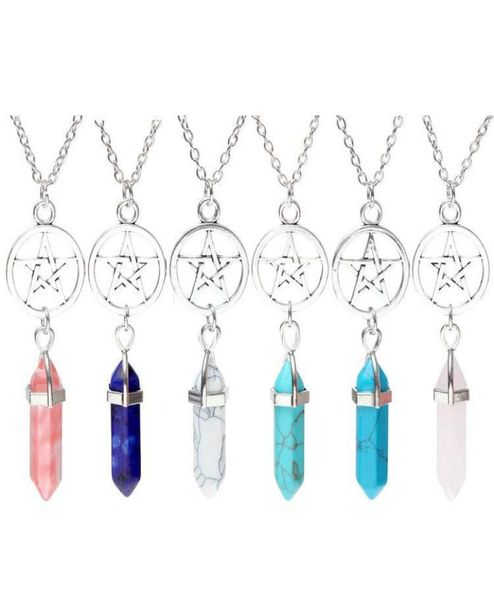 pentacle bullet natural stone pendant necklace jewelry hexagon prism star point healing crystal amethyst rose quartz chakra neckla7884976, Silver
pentacle bullet natural stone pendant necklace jewelry hexagon prism star point healing crystal amethyst rose quartz chakra neckla7884976, Silver