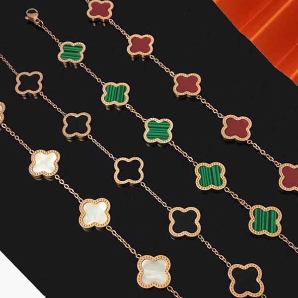 four-leaf clover five flower female korean steel advanced light luxury handwear ins cool wind atmosphere bracelet, Golden;silver
four-leaf clover five flower female korean steel advanced light luxury handwear ins cool wind atmosphere bracelet, Golden;silver