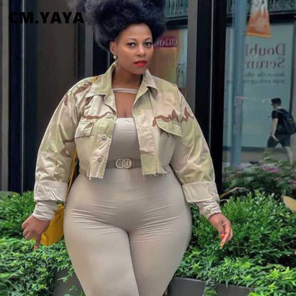 women's jackets cm.yaya women plus size jackets camoufalge straight loose short coats female fashion streetwear casualwear autumn 2021, Black;brown
women's jackets cm.yaya women plus size jackets camoufalge straight loose short coats female fashion streetwear casualwear autumn 2021, Black;brown