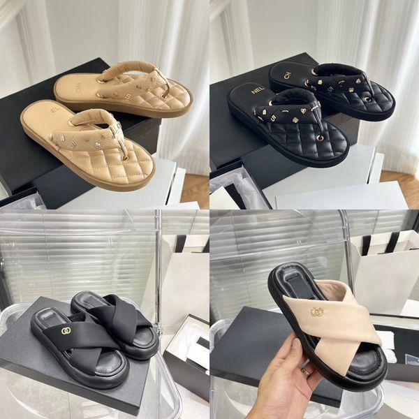 2023 sandal designer women half slippers lambskin white blick leather suede thick heels metal slides woman shoe beach lazy sandals spring wo, Black
2023 sandal designer women half slippers lambskin white blick leather suede thick heels metal slides woman shoe beach lazy sandals spring wo, Black