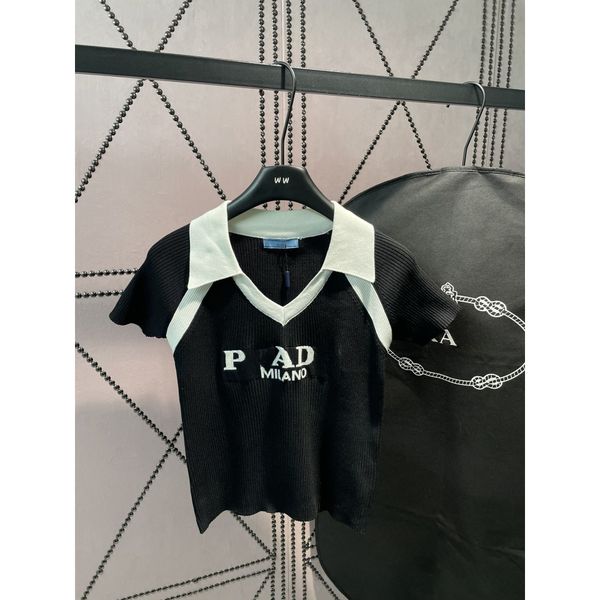 designer t shirt for women polo spring/summer new knitwear knit fashion short sleeve, White
designer t shirt for women polo spring/summer new knitwear knit fashion short sleeve, White