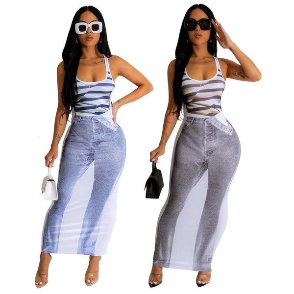 summer womens style sleeveless digital print high waist slimming long dress, Black;gray
summer womens style sleeveless digital print high waist slimming long dress, Black;gray